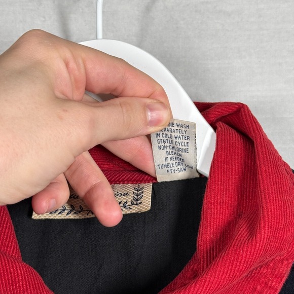 Vintage New Direction Jacket Womens M Navy Velvet Colorful Quilted Artsy Unique - Picture 10 of 12